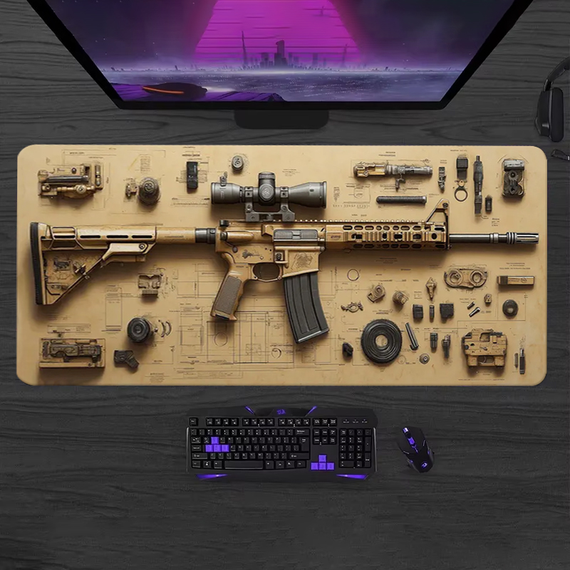 Gaming Keyboard And Mouse Pad - Tappetino per Mouse da Gaming Morbido