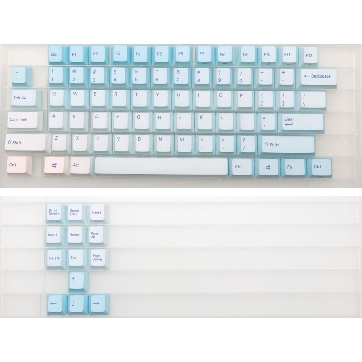 Gaming Keyboard Blue - 87 tasti Frost Blue Keycaps Cherry