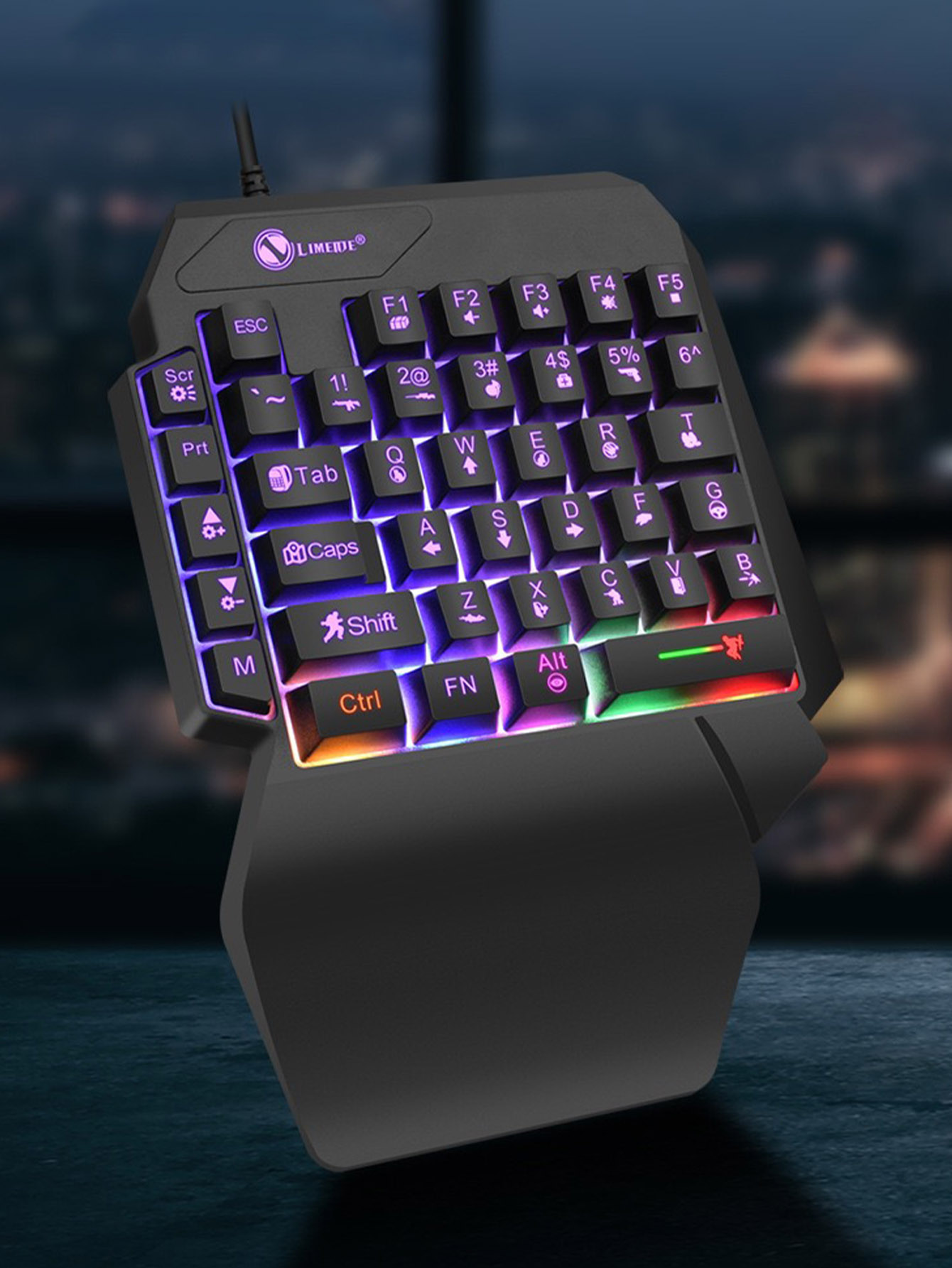 Gaming Keyboard Half - Tastiera meccanica cablata per giochi di