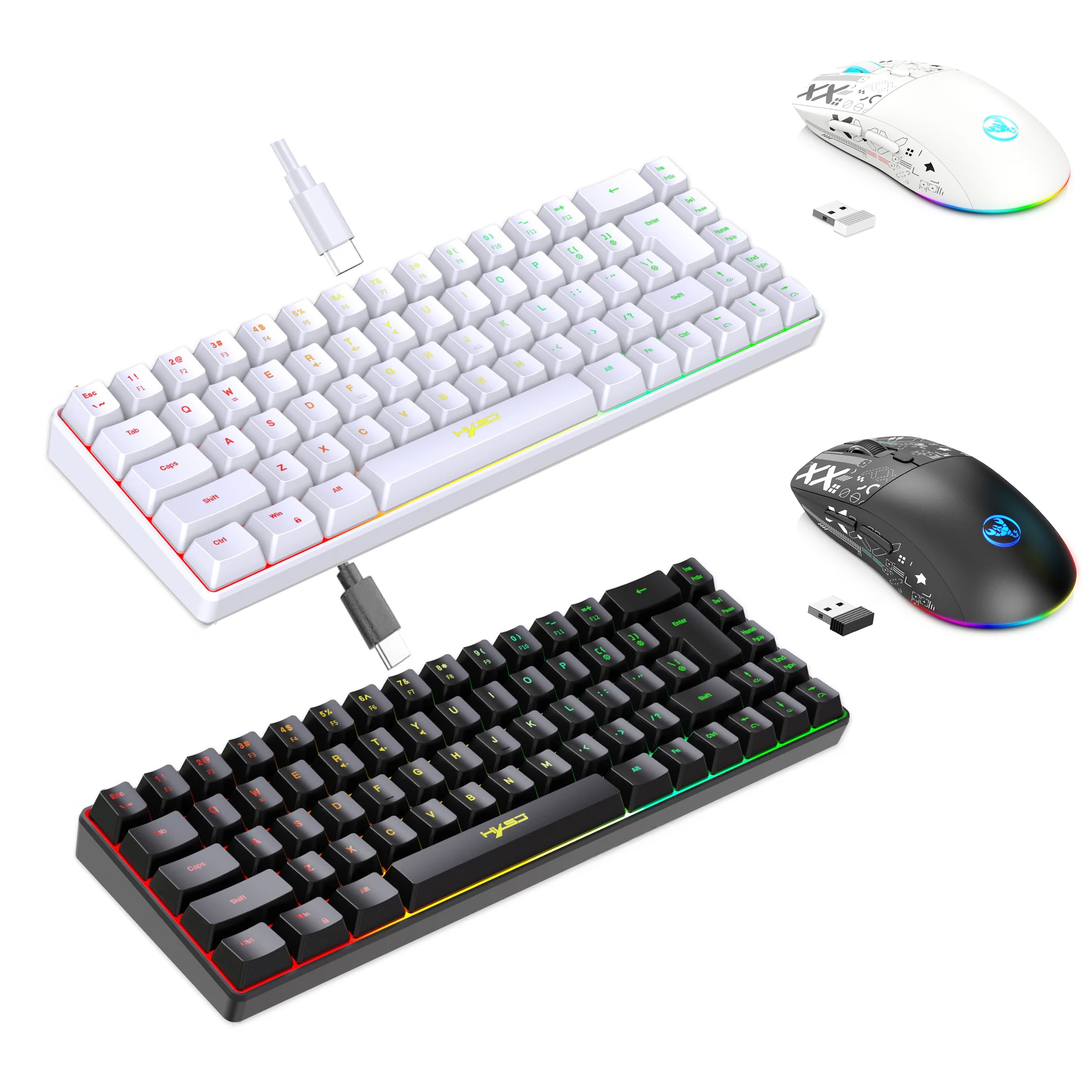 Gaming Keyboard Mouse Combo - Kit Tastiera e Mouse con Retroilluminazione