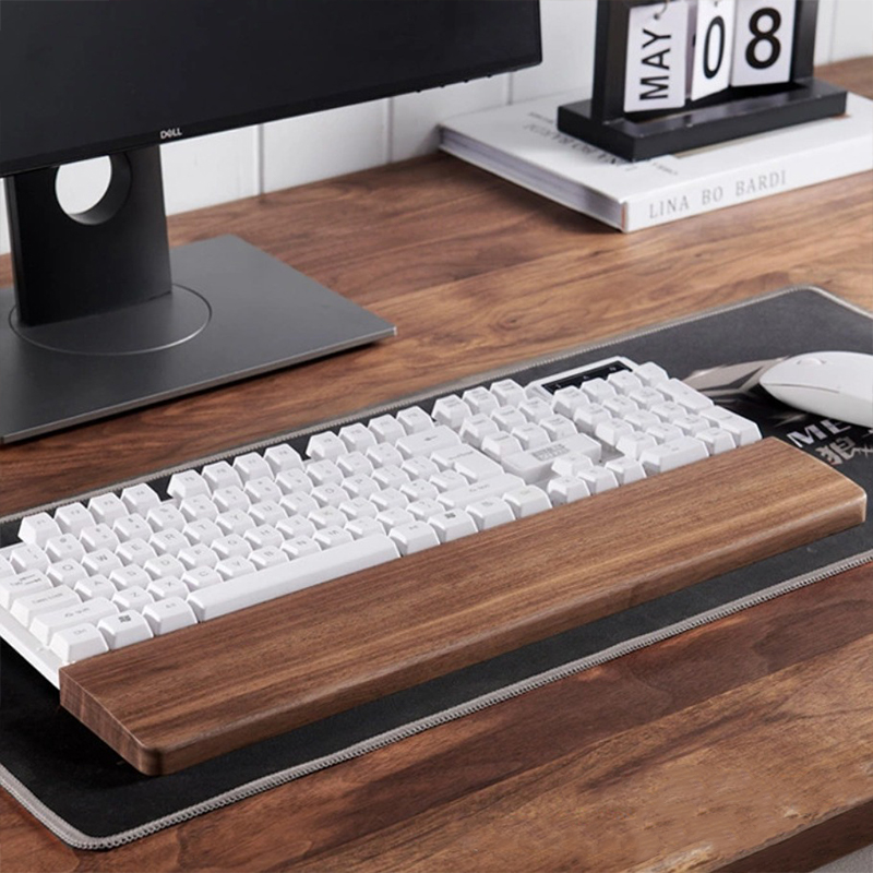 Wrist Rest Wood - 30/36/44 centimetri Noce Solido Tastiera Poggiapolsi