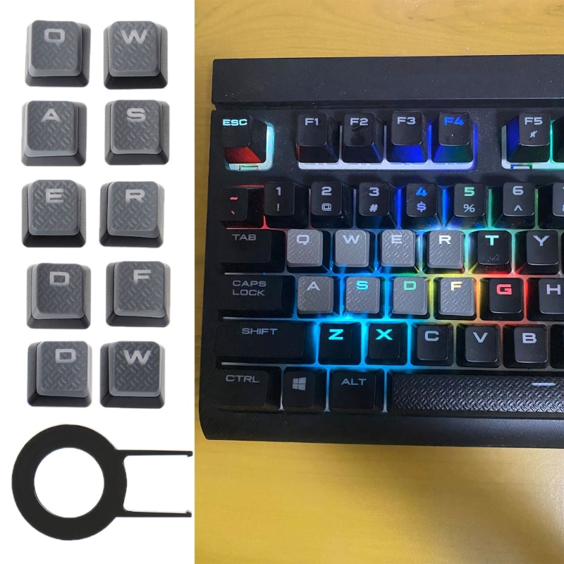 Gaming Keyboard Non Mechanical - Copritasti retroilluminati a 10 tasti antiscivolo