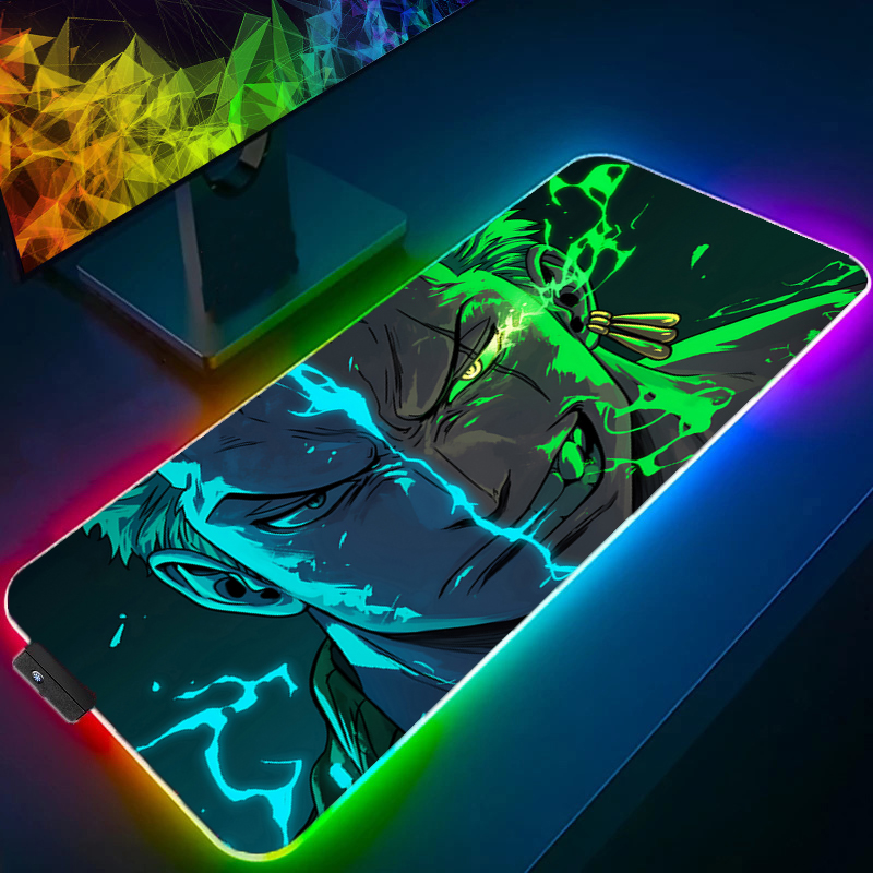 Gaming Keyboard He - ONE PIECE Zoro Mouse Pad RGB