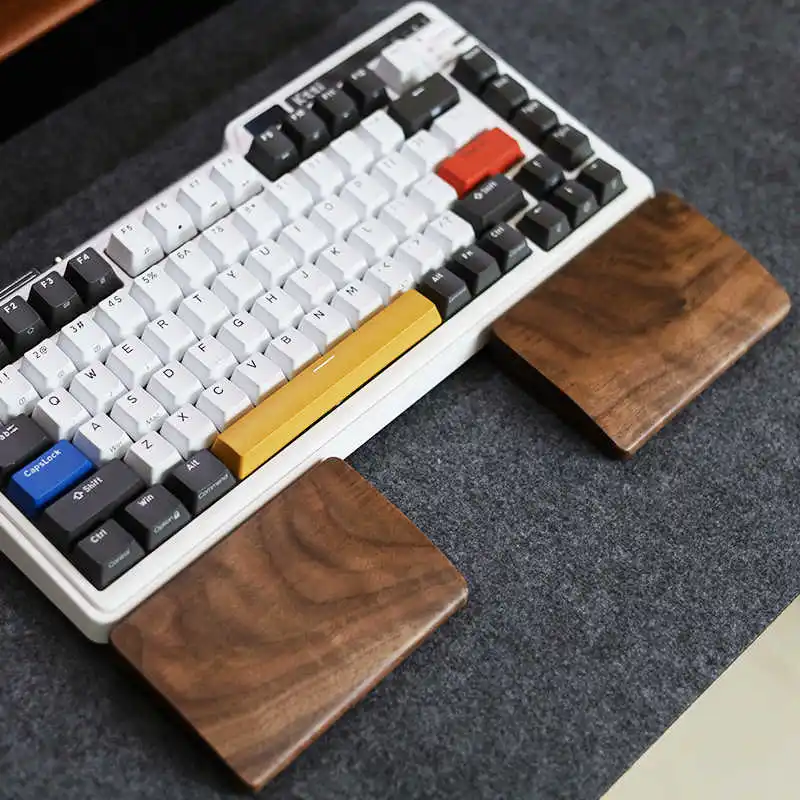 Wrist Rest Wood - Poggiapolsi per tastiera diviso in legno