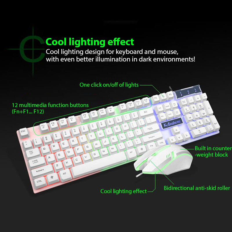 Set tastiera e mouse KM320 Tas - Gaming Keyboard Mouse Combo recensione e prezzo