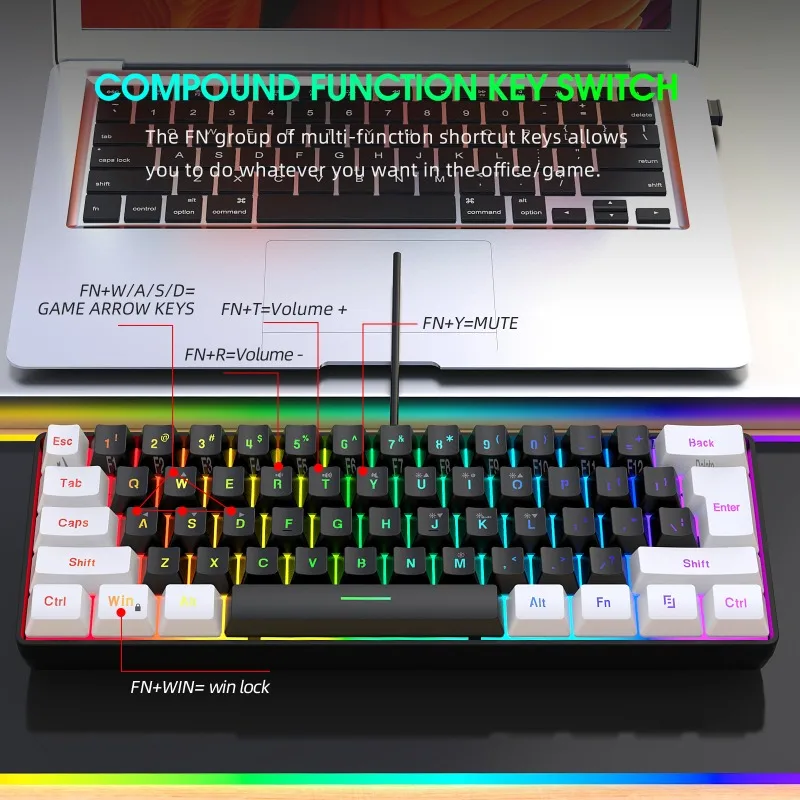 Kit Combo Tastiera e Mouse 60% - Gaming Keyboard Mouse Combo recensione e prezzo