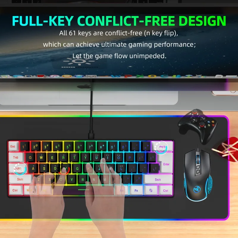 Kit Combo Tastiera e Mouse 60% - Gaming Keyboard Mouse Combo recensione e prezzo