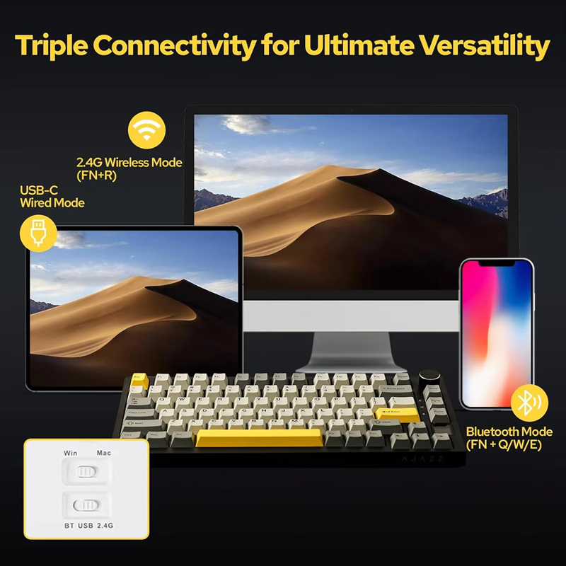 AK820/AK820Pro Tastiera meccan - Gaming Keyboard Mechanical Wireless recensione e prezzo