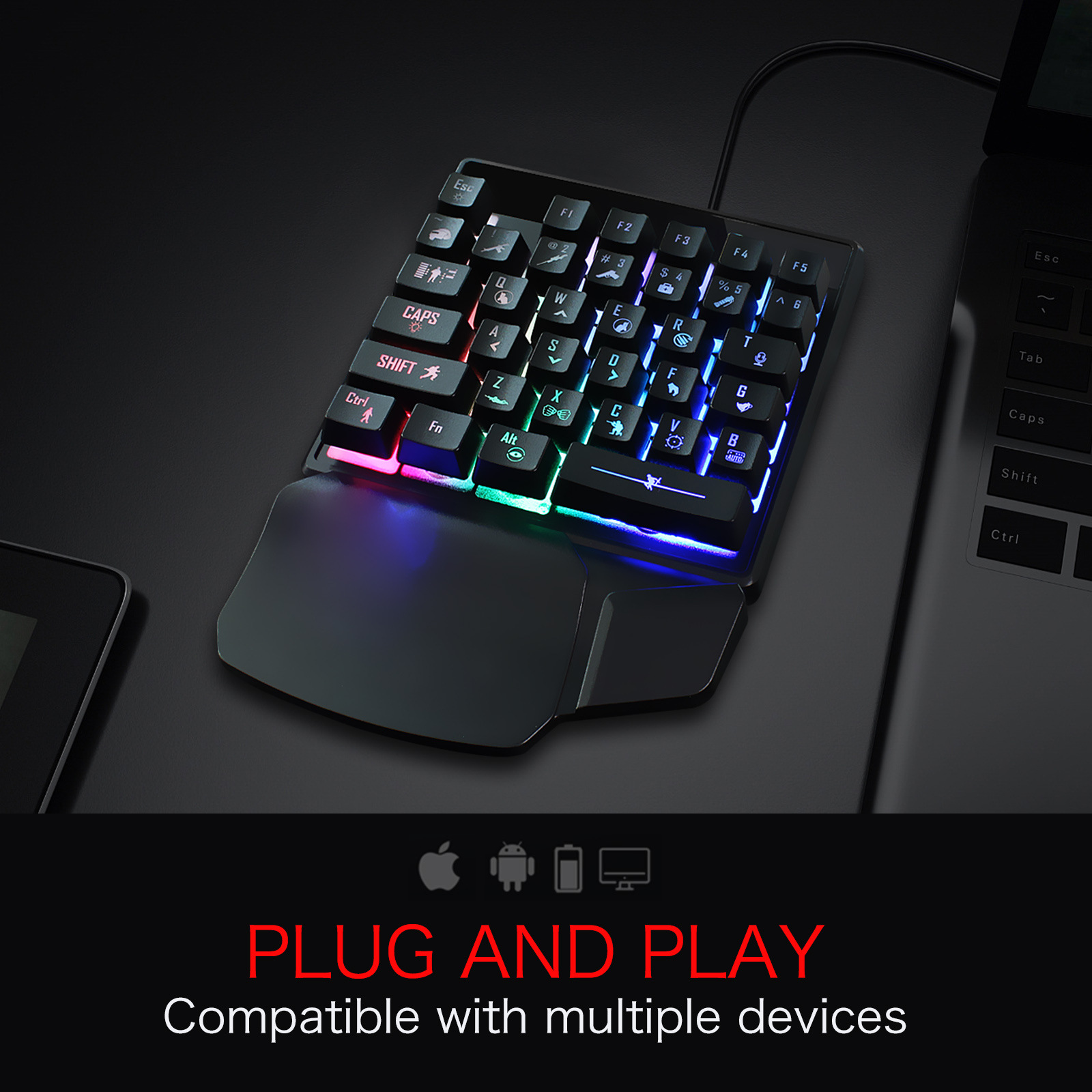 Tastiera da gioco a una mano,  - Gaming Keyboard Half recensione e prezzo